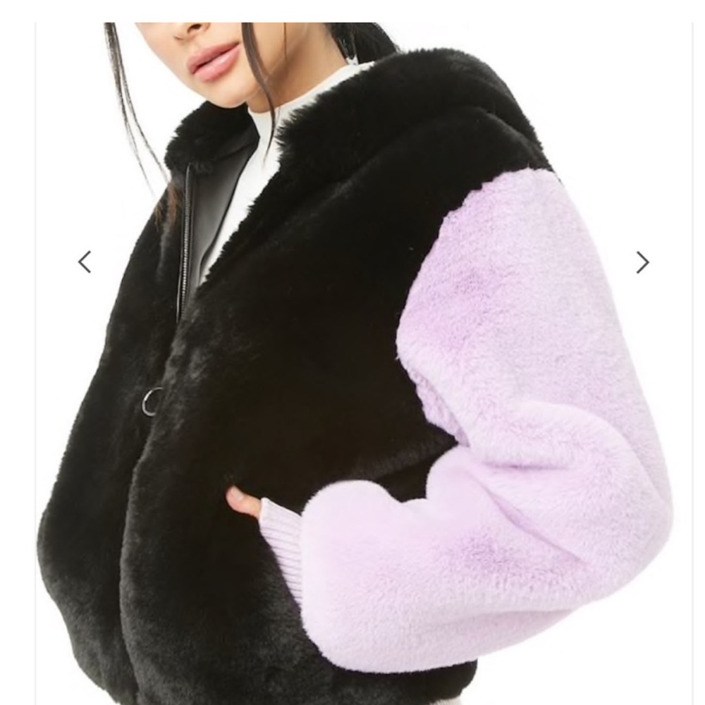 SHACI Faux Fur Jacket Zip Hoodie